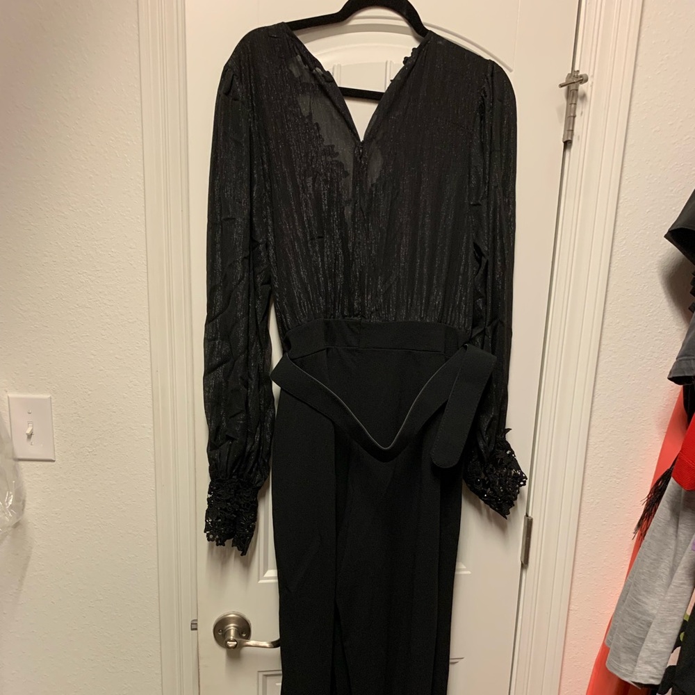 Black Jumpsuit with lace details on top